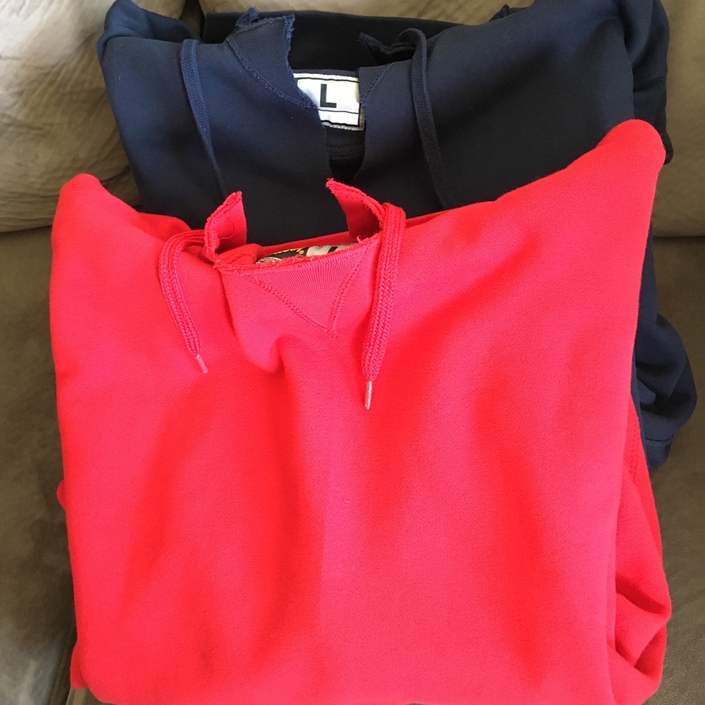 Set of Two Eastbay Hoodies Red Navy